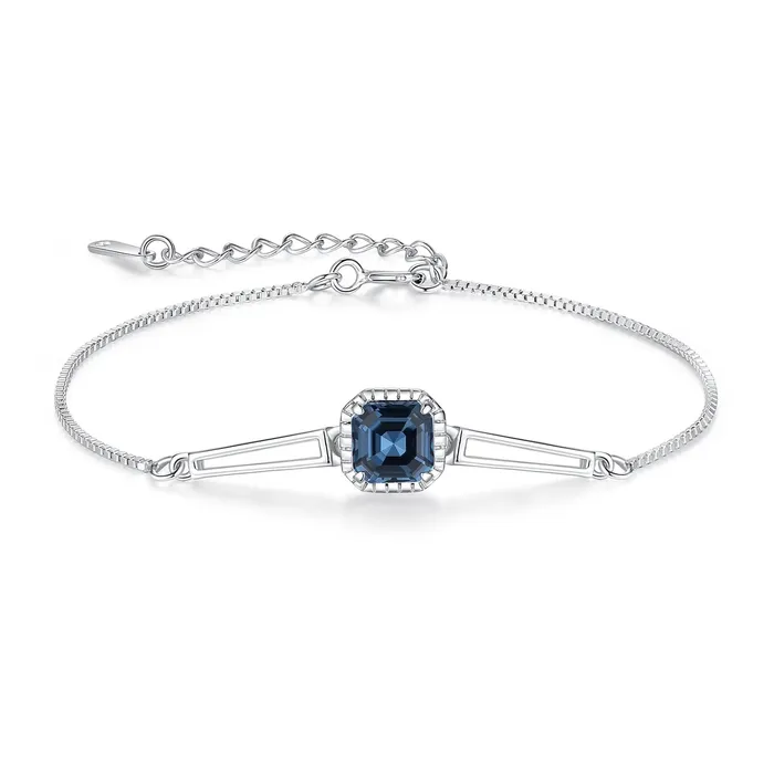 Bracelets Mystic Flavia Sapphire Serenity Square Swarovski Silver Bracelet Bracelets Mystic Flavia Sapphire Serenity Square Swarovski Silver Bracelet