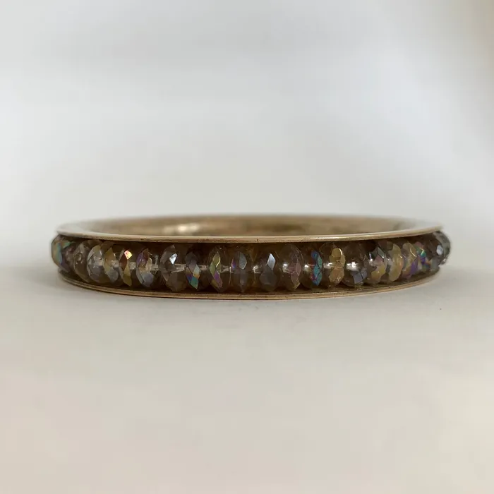 Bronze Bangle Bracelet with Irradiated Glass Beads Martha Andrew Bracelets Bronze Bangle Bracelet with Irradiated Glass Beads Martha Andrew Bracelets