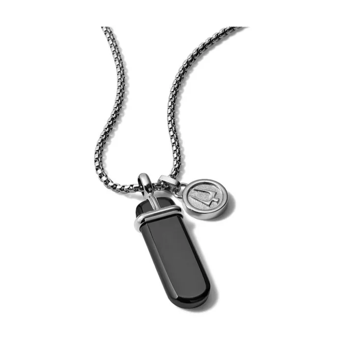 BULOVAPRECISIONIST BLACK ONYX PENDANT WITH CHAIN J96N007 Bulova Necklaces BULOVAPRECISIONIST BLACK ONYX PENDANT WITH CHAIN J96N007 Bulova Necklaces