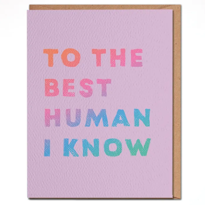 Daydream Prints Earrings To The Best Human I Know Purple Everyday Card