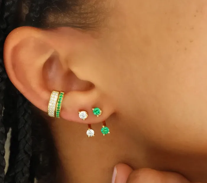 Earrings Anita Ko Orbit Earring Emerald Earrings Anita Ko Orbit Earring Emerald