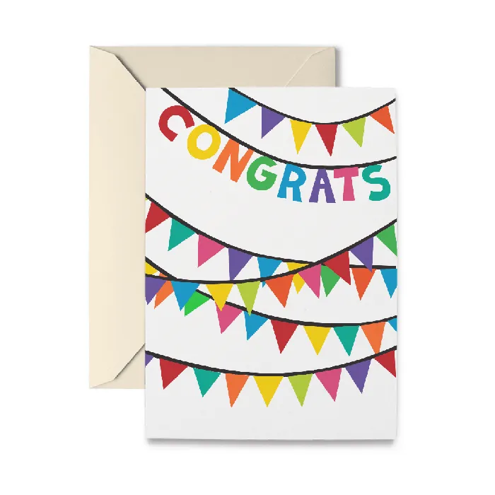 Earrings Congrats Banner Greeting Card R Nichols Stationery Gifts