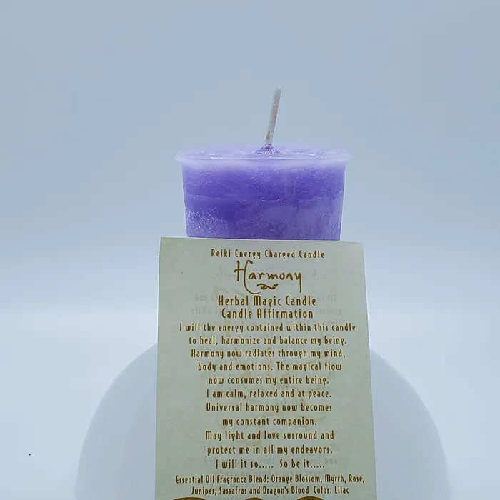 Earrings Crystal Journey Candles Harmony Lilac Votive Intention Candle Reiki Charged