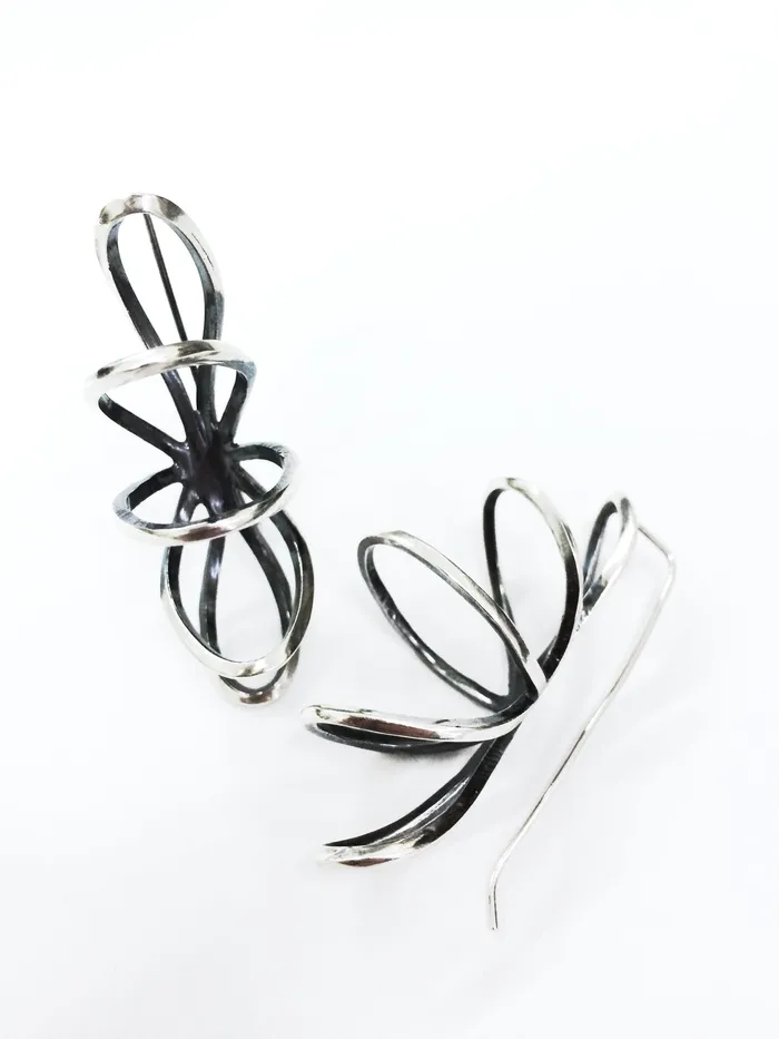 Earrings Filomena DeMarco Curved Wire Earrings Earrings Filomena DeMarco Curved Wire Earrings