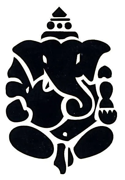 Earrings Gypsy Rose Peaceful Lord Ganesha Cutout Sticker