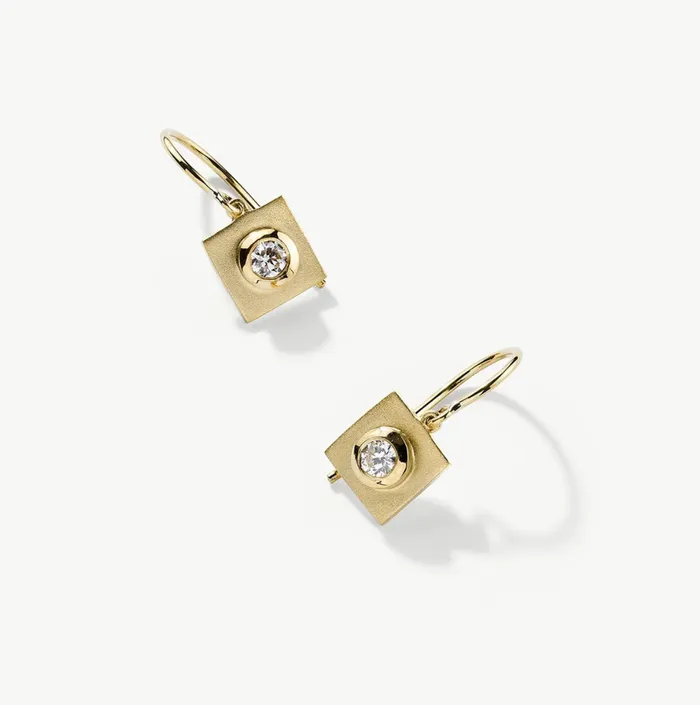 Earrings Irene Neuwirth Diamond Tile Earrings