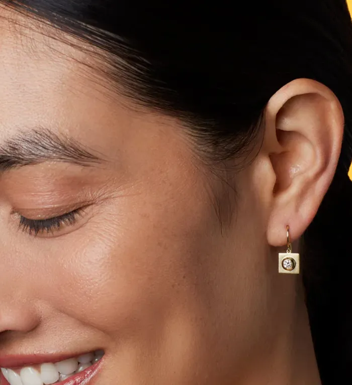 Earrings Irene Neuwirth Diamond Tile Earrings