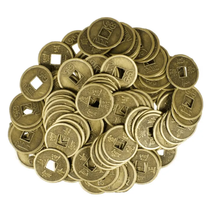 Earrings Kheops International Chinese Coins Medium 20mm