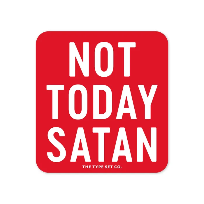 Earrings The Type Set Co Not Today Satan Sticker