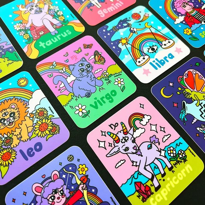Earrings Wokeface Sticker Zodiac Capricorn