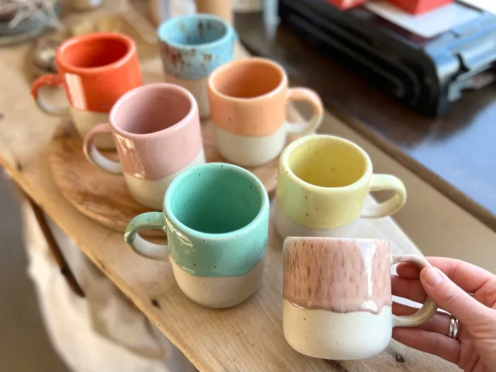 Earrings Yellowtree clay Wholesale Half Glaze Mug Assorted Colors