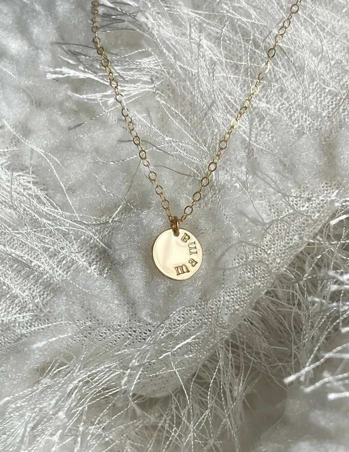 ellie k co Necklaces Mama Disc Necklace