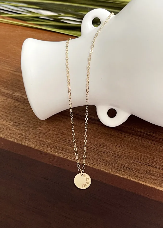ellie k co Necklaces Mama Disc Necklace ellie k co Necklaces Mama Disc Necklace