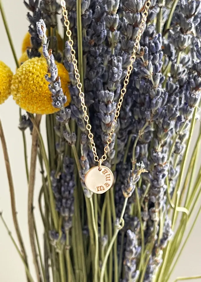 ellie k co Necklaces Mama Disc Necklace ellie k co Necklaces Mama Disc Necklace
