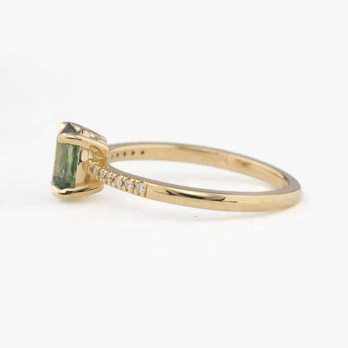 Envero Jewelry Audrey Ring 120ct Light Blue Green Montana Sapphire Rings Envero Jewelry Audrey Ring 120ct Light Blue Green Montana Sapphire Rings