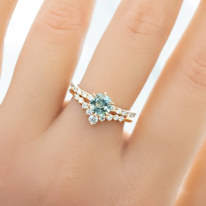 Envero Jewelry Maria Luxe Ring 091ct Parti Blue Green Montana Sapphire Rings Envero Jewelry Maria Luxe Ring 091ct Parti Blue Green Montana Sapphire Rings