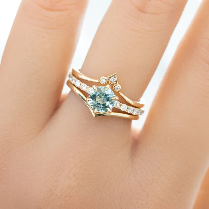 Envero Jewelry Maria Luxe Ring 091ct Parti Blue Green Montana Sapphire Rings Envero Jewelry Maria Luxe Ring 091ct Parti Blue Green Montana Sapphire Rings