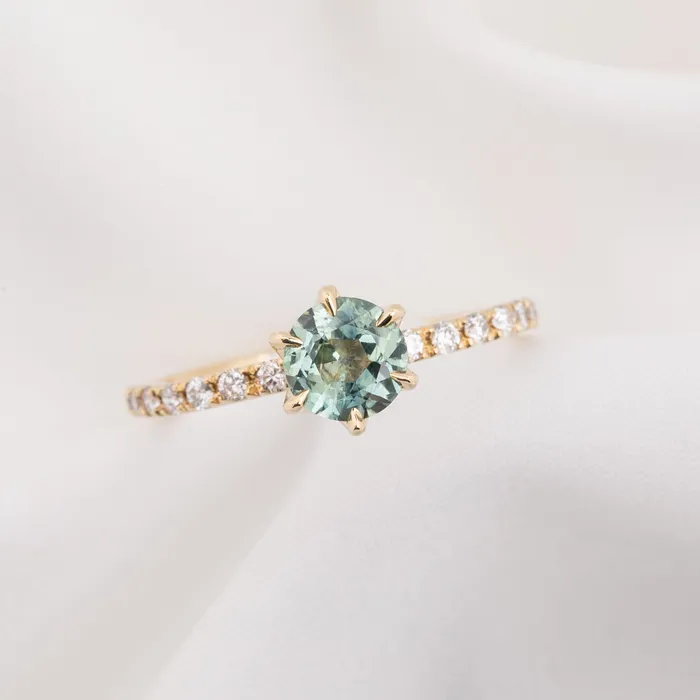 Envero Jewelry Maria Luxe Ring 091ct Parti Blue Green Montana Sapphire Rings Envero Jewelry Maria Luxe Ring 091ct Parti Blue Green Montana Sapphire Rings