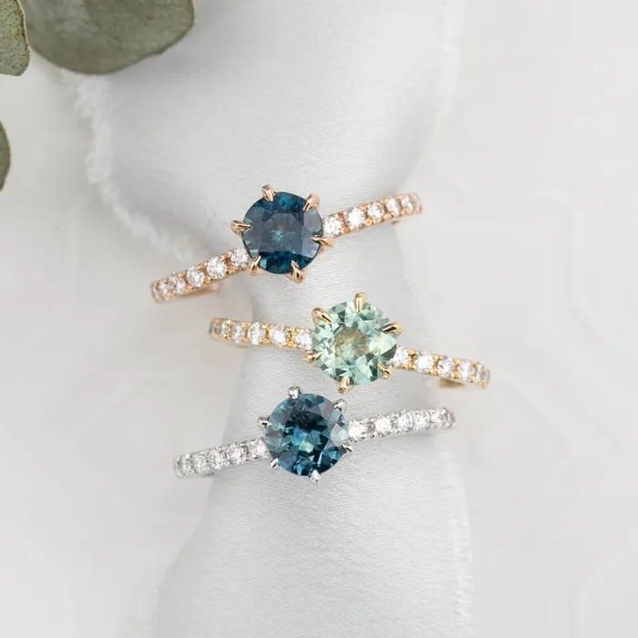 Envero Jewelry Maria Luxe Ring 091ct Parti Blue Green Montana Sapphire Rings Envero Jewelry Maria Luxe Ring 091ct Parti Blue Green Montana Sapphire Rings