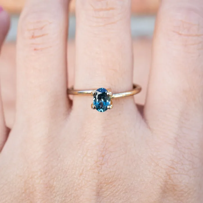 Envero Jewelry Rings 082ct Oval Cut Blue Green Montana Sapphire Envero Jewelry Rings 082ct Oval Cut Blue Green Montana Sapphire