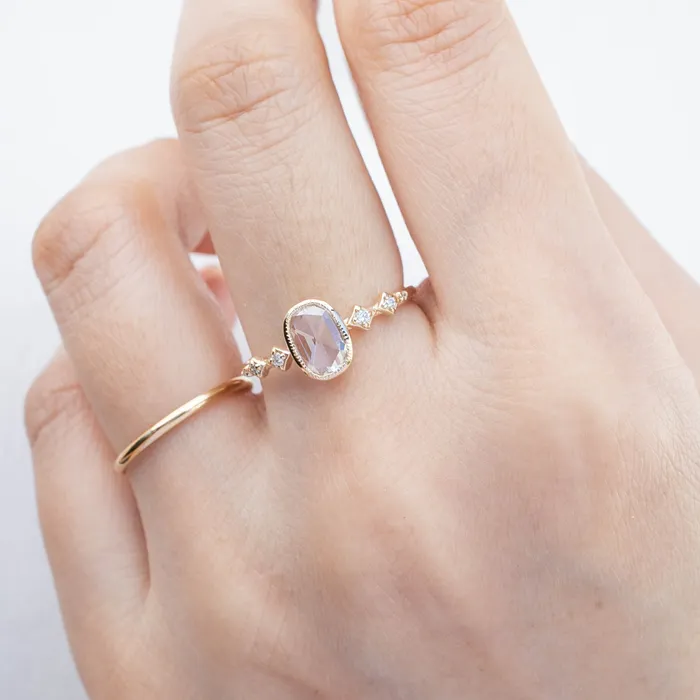 Envero Jewelry Rings Celeste Ring 053ct Oval Rose Cut Diamond 14K Yellow Gold One of a kind Envero Jewelry Rings Celeste Ring 053ct Oval Rose Cut Diamond 14K Yellow Gold One of a kind