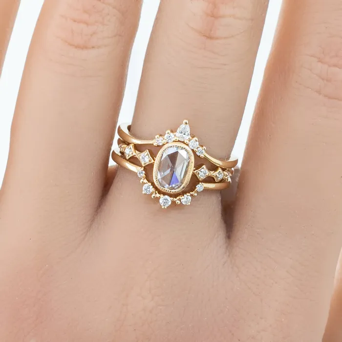 Envero Jewelry Rings Celeste Ring 053ct Oval Rose Cut Diamond 14K Yellow Gold One of a kind Envero Jewelry Rings Celeste Ring 053ct Oval Rose Cut Diamond 14K Yellow Gold One of a kind