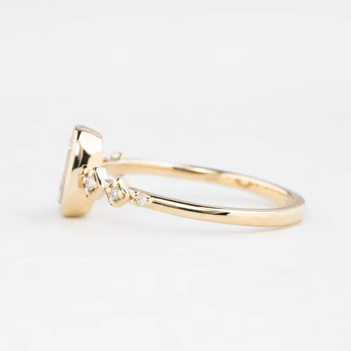 Envero Jewelry Rings Celeste Ring 053ct Oval Rose Cut Diamond 14K Yellow Gold One of a kind Envero Jewelry Rings Celeste Ring 053ct Oval Rose Cut Diamond 14K Yellow Gold One of a kind