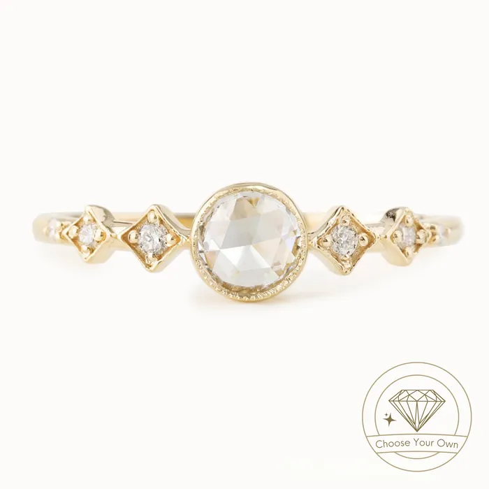 Envero Jewelry Rings Celeste Ring Round Rose Cut Diamond