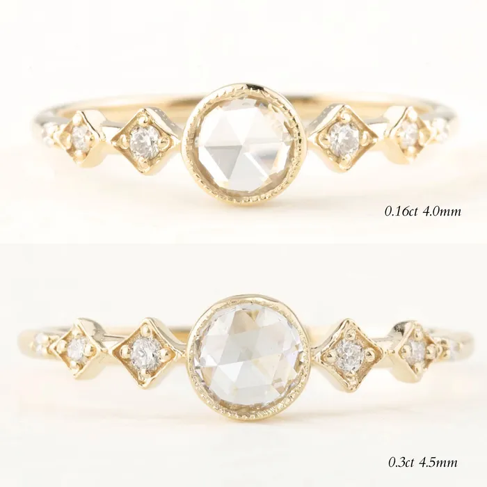 Envero Jewelry Rings Celeste Ring Round Rose Cut Diamond