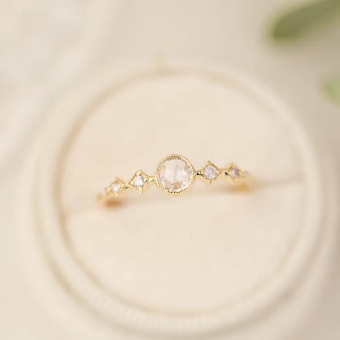 Envero Jewelry Rings Celeste Ring Round Rose Cut Diamond