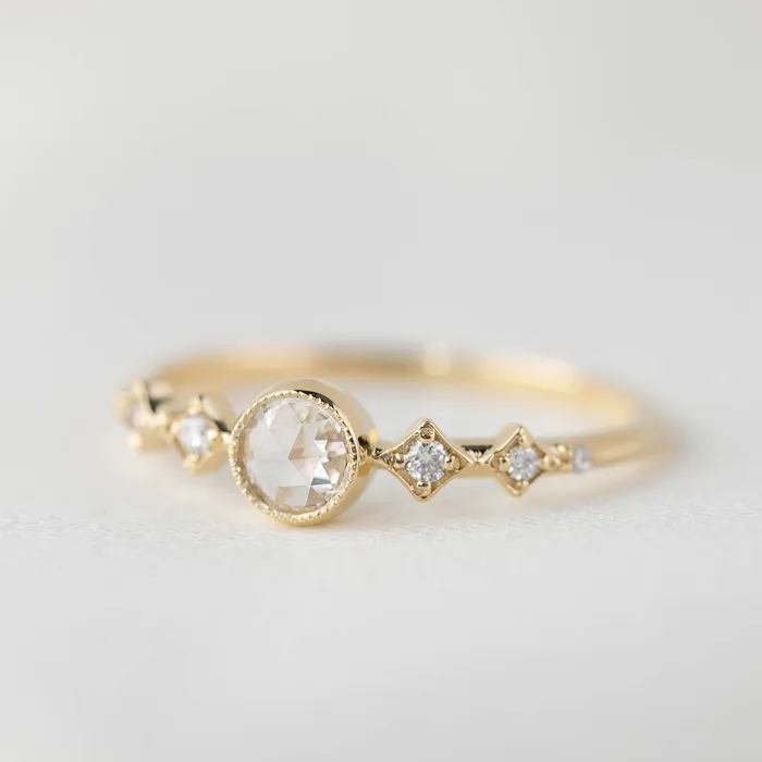 Envero Jewelry Rings Celeste Ring Round Rose Cut Diamond