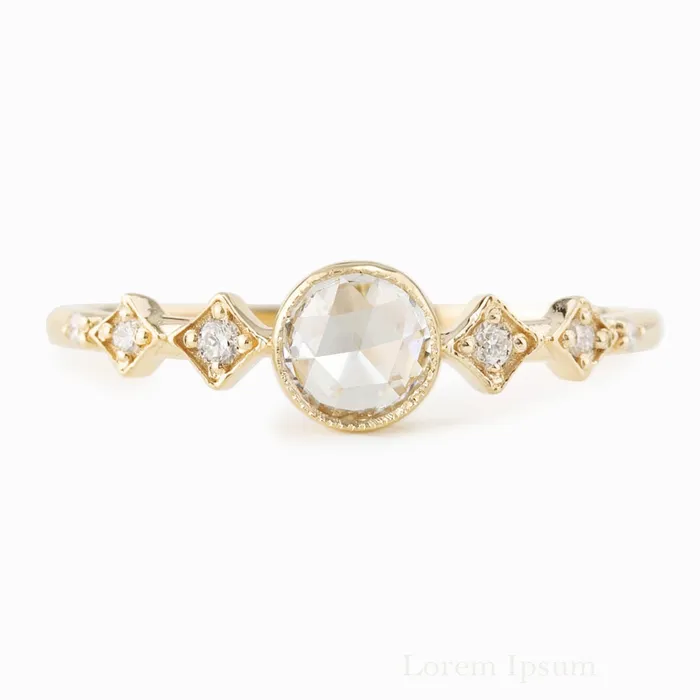 Envero Jewelry Rings Celeste Ring Round Rose Cut Diamond