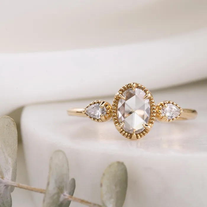 Envero Jewelry Rings Diana Ring 056ct Oval Rose Cut Diamond 14k Yellow Gold One of a kind Envero Jewelry Rings Diana Ring 056ct Oval Rose Cut Diamond 14k Yellow Gold One of a kind