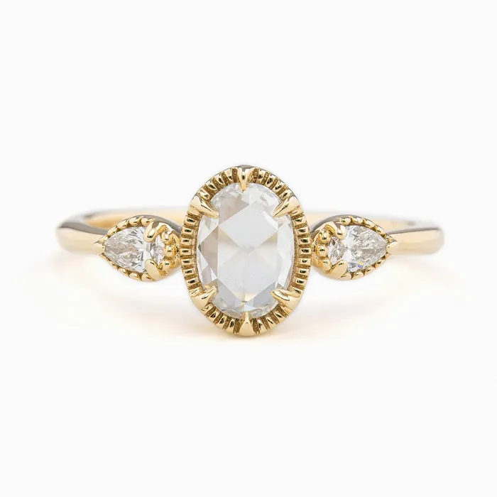 Envero Jewelry Rings Diana Ring 056ct Oval Rose Cut Diamond 14k Yellow Gold One of a kind Envero Jewelry Rings Diana Ring 056ct Oval Rose Cut Diamond 14k Yellow Gold One of a kind