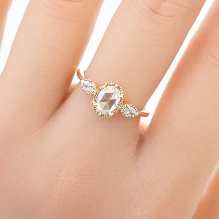 Envero Jewelry Rings Diana Ring 056ct Oval Rose Cut Diamond 14k Yellow Gold One of a kind Envero Jewelry Rings Diana Ring 056ct Oval Rose Cut Diamond 14k Yellow Gold One of a kind