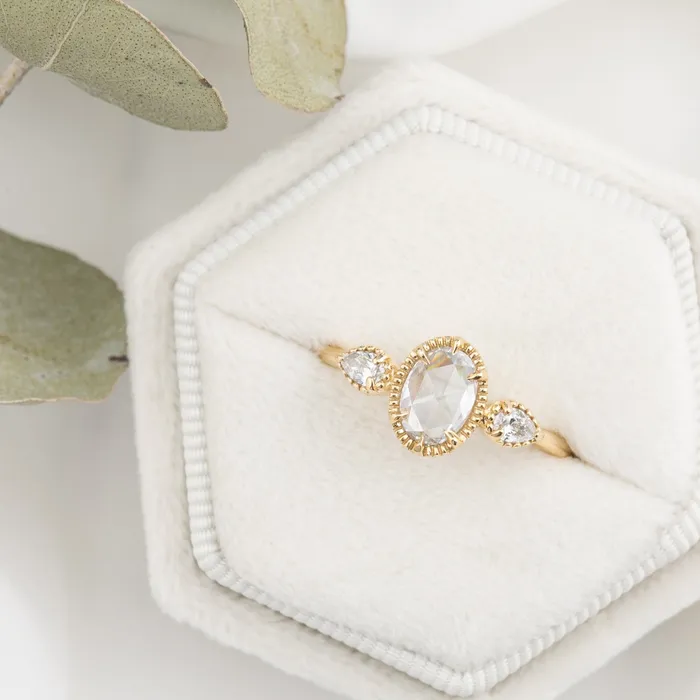 Envero Jewelry Rings Diana Ring 056ct Oval Rose Cut Diamond 14k Yellow Gold One of a kind Envero Jewelry Rings Diana Ring 056ct Oval Rose Cut Diamond 14k Yellow Gold One of a kind
