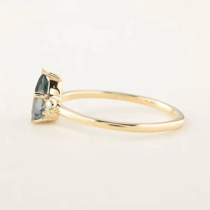 Envero Jewelry Rings Emilie Ring 084ct Pear Cut Blue Montana Sapphire One of a kind Envero Jewelry Rings Emilie Ring 084ct Pear Cut Blue Montana Sapphire One of a kind