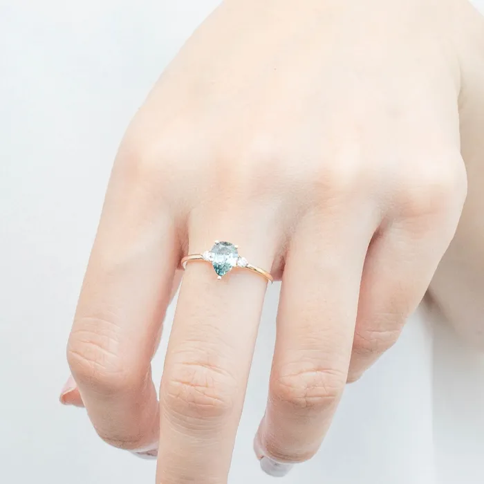 Envero Jewelry Rings Emilie Ring 084ct Pear Cut Blue Montana Sapphire One of a kind Envero Jewelry Rings Emilie Ring 084ct Pear Cut Blue Montana Sapphire One of a kind