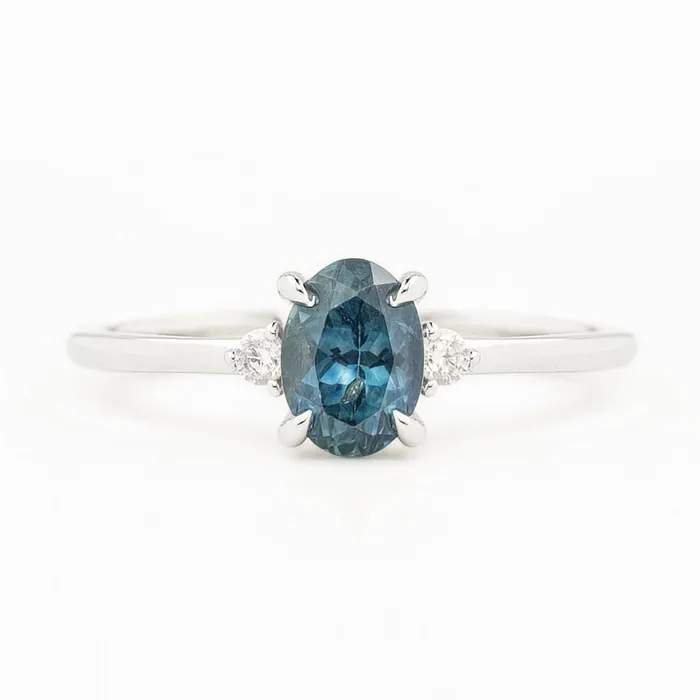Envero Jewelry Rings Emilie Ring 117ct Blue Montana Sapphire 14K White Gold One of a kind Envero Jewelry Rings Emilie Ring 117ct Blue Montana Sapphire 14K White Gold One of a kind