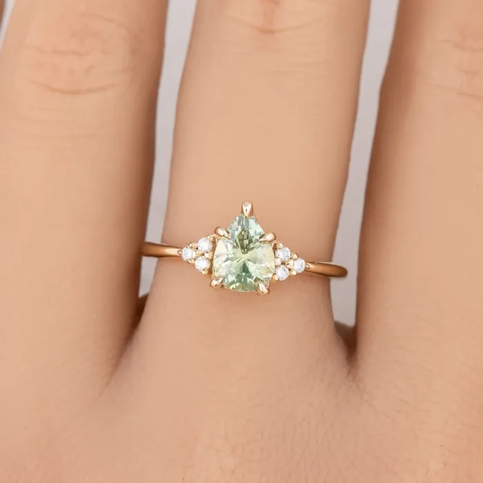 Envero Jewelry Rings Teresa Ring 149ct Light Green Montana Sapphire 14k Yellow Gold One of a kind Envero Jewelry Rings Teresa Ring 149ct Light Green Montana Sapphire 14k Yellow Gold One of a kind