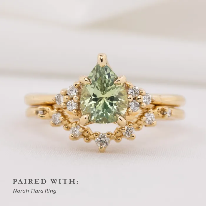 Envero Jewelry Rings Teresa Ring 149ct Light Green Montana Sapphire 14k Yellow Gold One of a kind Envero Jewelry Rings Teresa Ring 149ct Light Green Montana Sapphire 14k Yellow Gold One of a kind