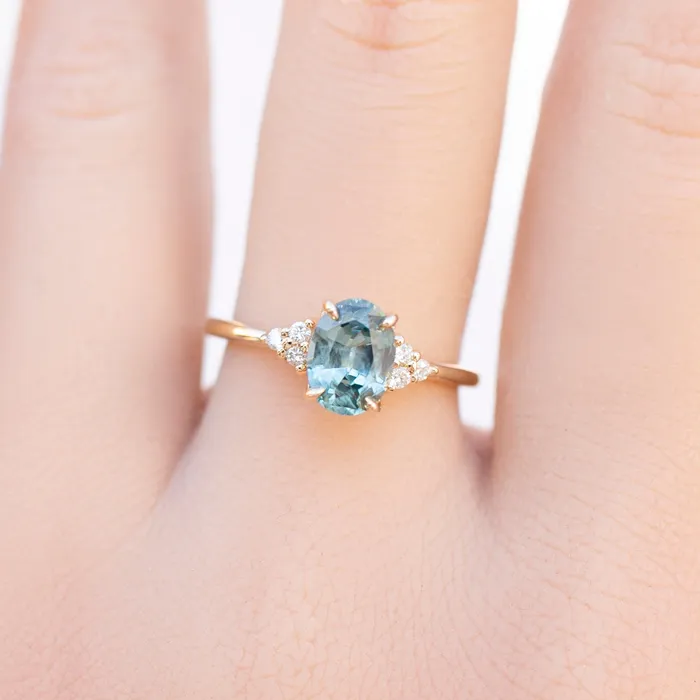 Envero Jewelry Rings Teresa Ring 188ct Blue Green Montana Sapphire 14k Yellow Gold One of a kind Envero Jewelry Rings Teresa Ring 188ct Blue Green Montana Sapphire 14k Yellow Gold One of a kind