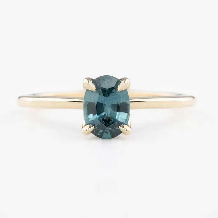 Envero Jewelry Sara Ring 082ct Blue Green Montana Sapphire 14K Yellow Gold One of a kind Rings Envero Jewelry Sara Ring 082ct Blue Green Montana Sapphire 14K Yellow Gold One of a kind Rings