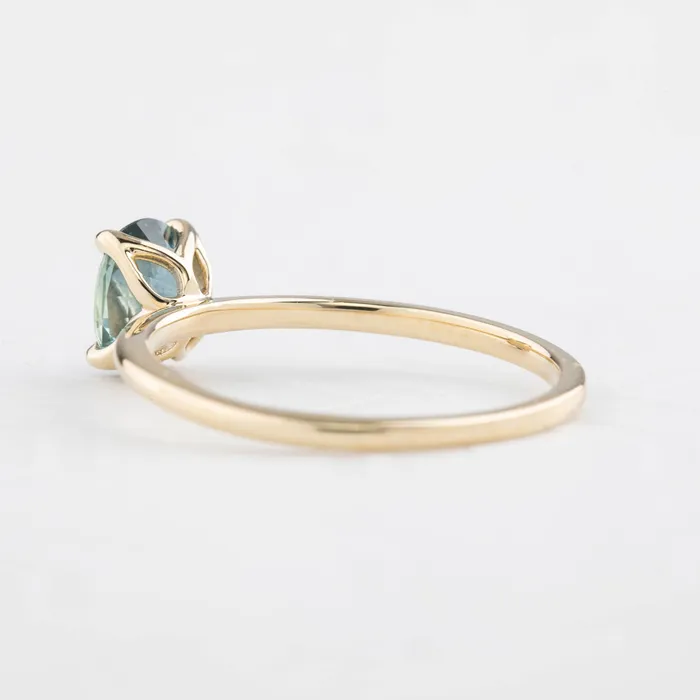 Envero Jewelry Sara Ring 082ct Blue Green Montana Sapphire 14K Yellow Gold One of a kind Rings Envero Jewelry Sara Ring 082ct Blue Green Montana Sapphire 14K Yellow Gold One of a kind Rings