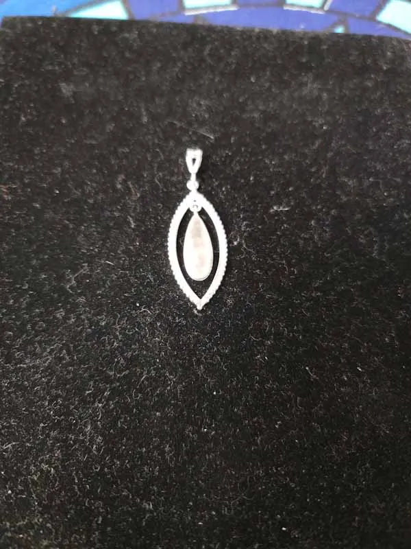 Esprit Creations Necklaces Rose Quartz Teardrop Pendant Sterling Silver