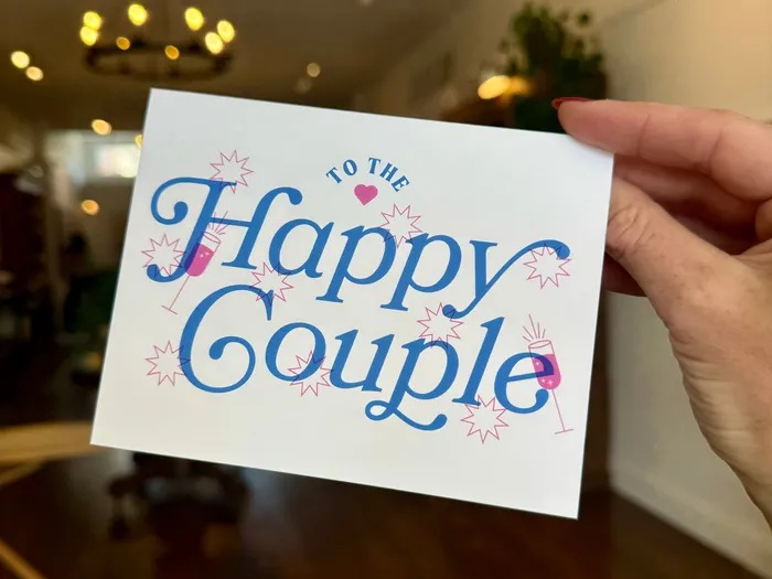 Fond Printed Goods Wholesale To The Happy Couple Card Earrings