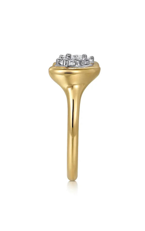 GABRIEL CO Rings GABRIEL Co14K White and Yellow Gold Diamond Open Ladies Ring LR52579M44JJ