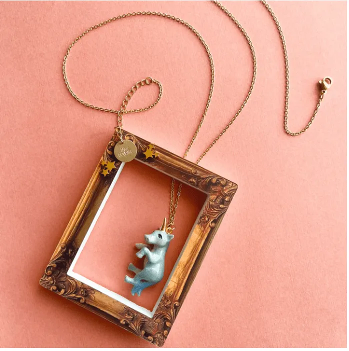 Galaxy Unicorn Wish On The Stars Set Necklace and Earrings Camp Hollow Earrings