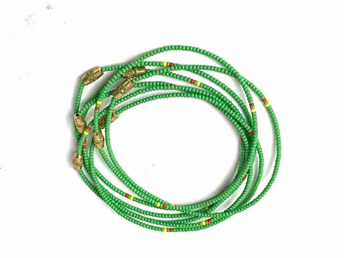 Green Tiny Bead Bracelet Single Strand The Niger Bend Bracelets