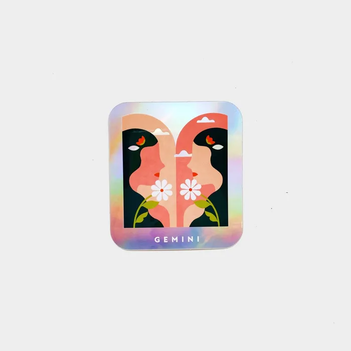 Have A Nice Day Necklaces Gemini Rectangle Horoscope Sticker
